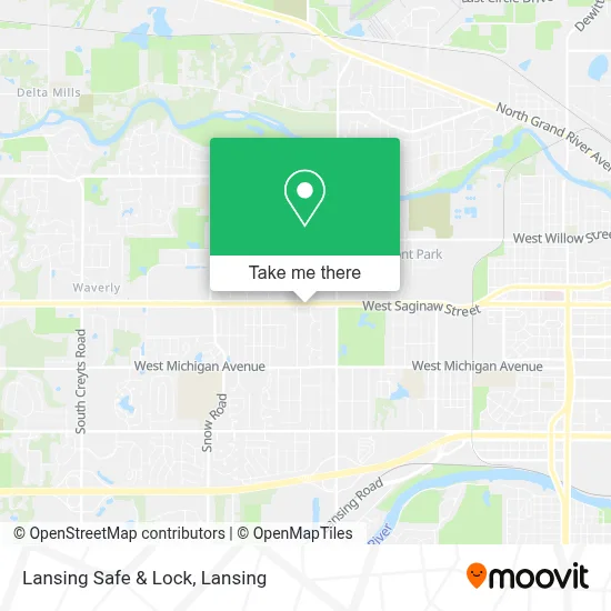 Lansing Safe & Lock map