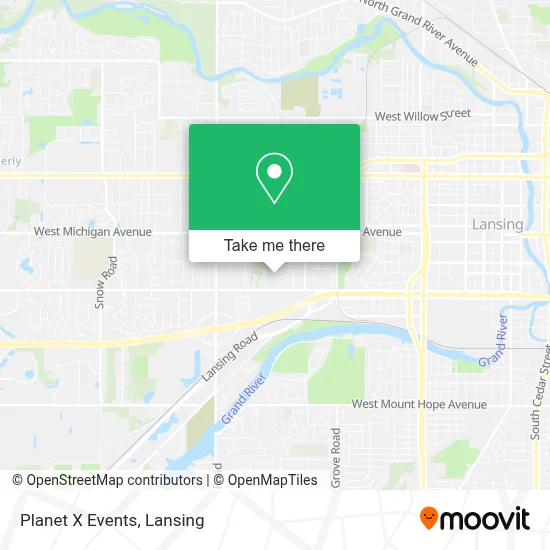 Planet X Events map