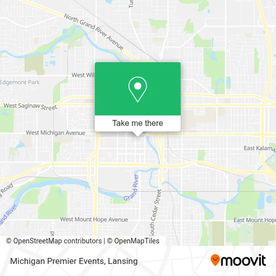 Michigan Premier Events map