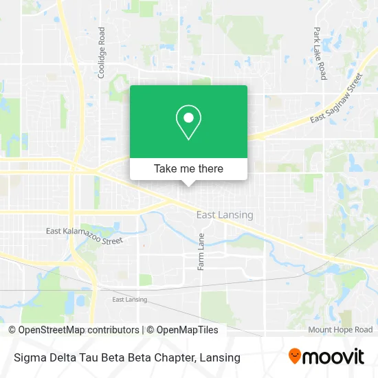 Sigma Delta Tau Beta Beta Chapter map