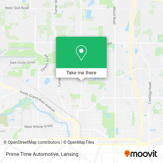Prime Time Automotive map