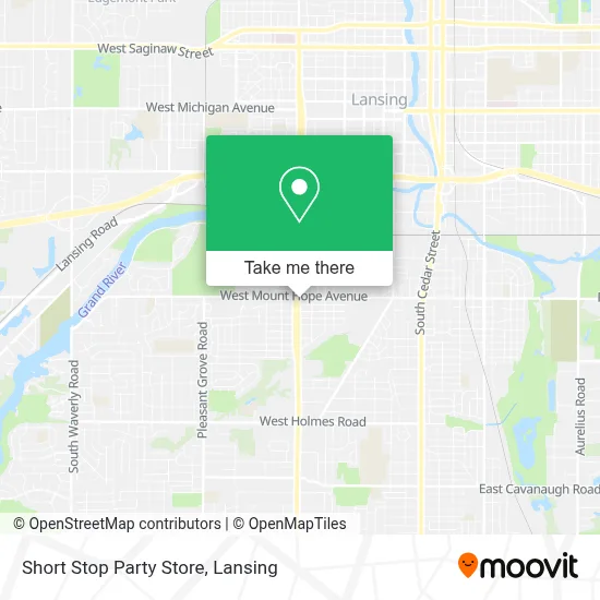 Short Stop Party Store map