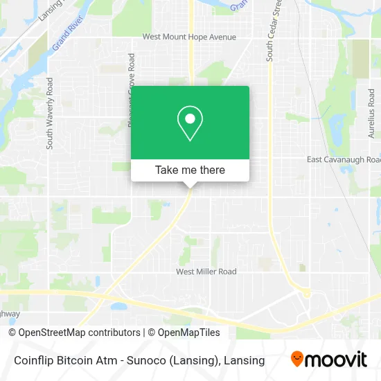 Coinflip Bitcoin Atm - Sunoco (Lansing) map