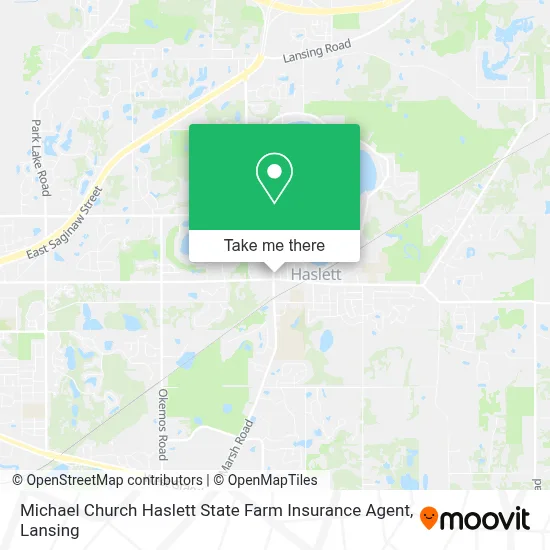 Michael Church Haslett State Farm Insurance Agent map