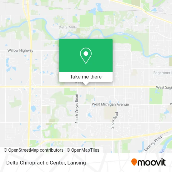 Delta Chiropractic Center map