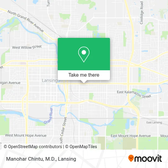 Manohar Chintu, M.D. map