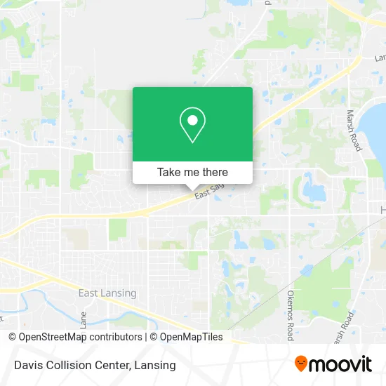 Davis Collision Center map