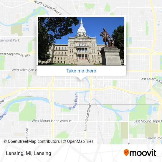 Lansing, MI map