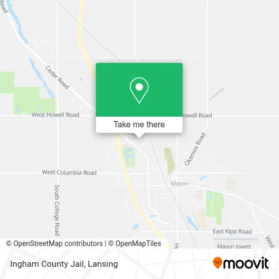 Ingham County Jail map
