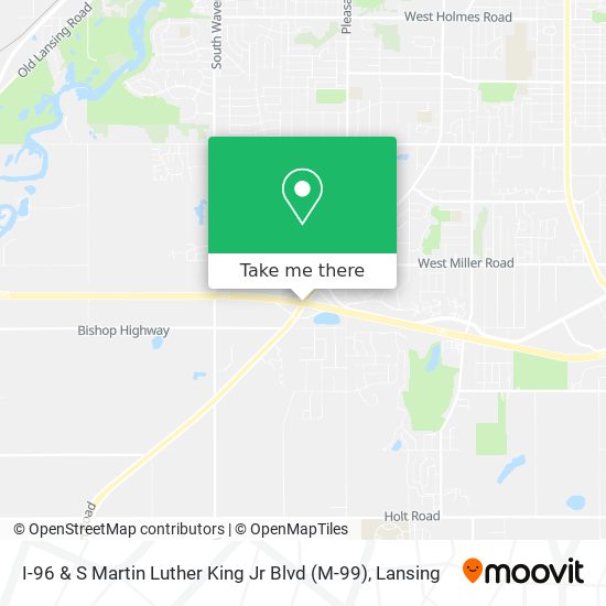 Mapa de I-96 & S Martin Luther King Jr Blvd (M-99)