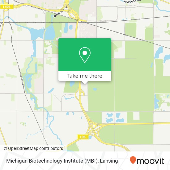 Michigan Biotechnology Institute (MBI) map