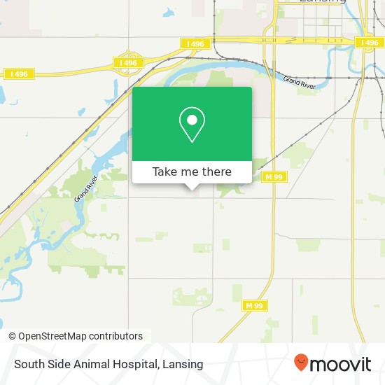 Mapa de South Side Animal Hospital