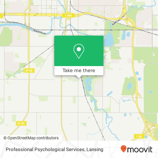 Professional Psychological Services map