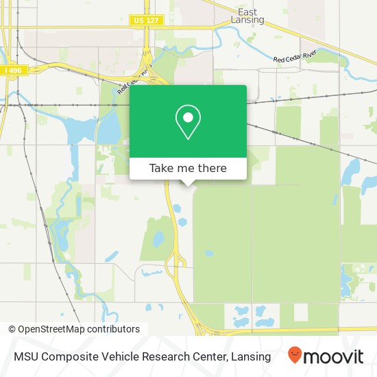 Mapa de MSU Composite Vehicle Research Center