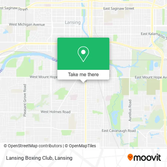 Lansing Boxing Club map