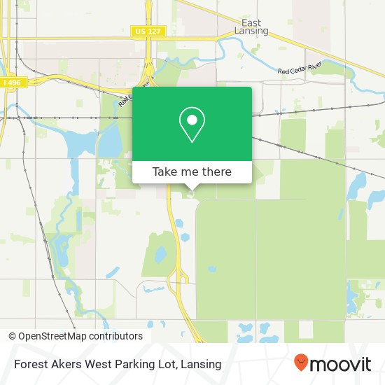 Forest Akers West Parking Lot map