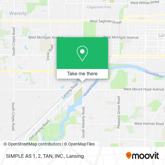 SIMPLE AS 1, 2, TAN, INC. map