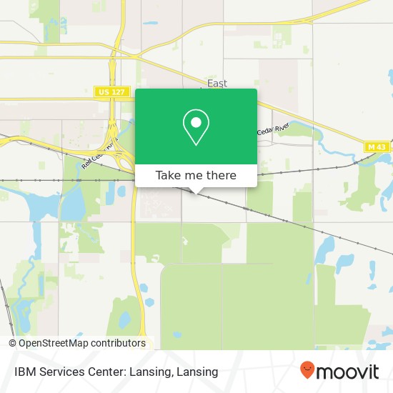 Mapa de IBM Services Center: Lansing