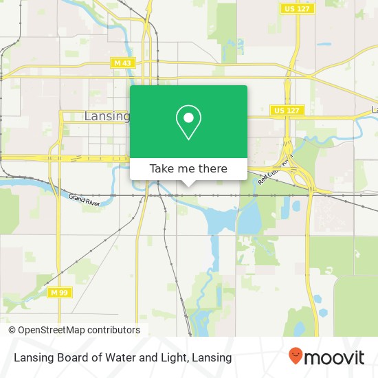 Lansing Board of Water and Light map