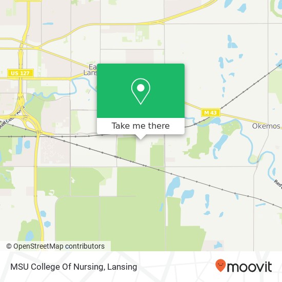 MSU College Of Nursing map