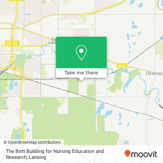 The Bott Building for Nursing Education and Research map