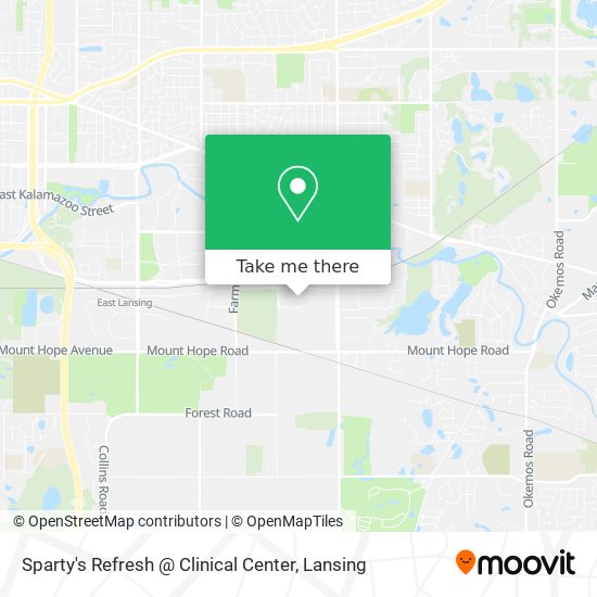 Sparty's Refresh @ Clinical Center map