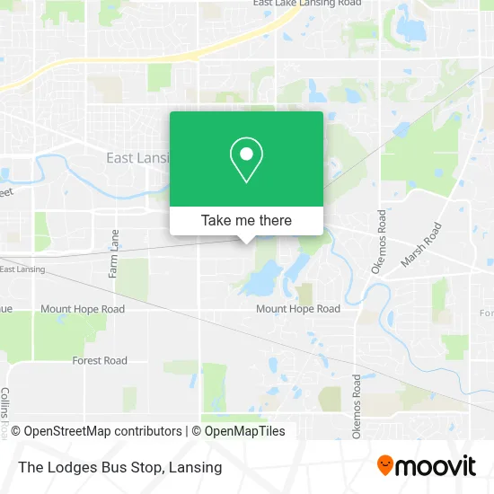 The Lodges Bus Stop map