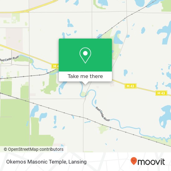 Okemos Masonic Temple map