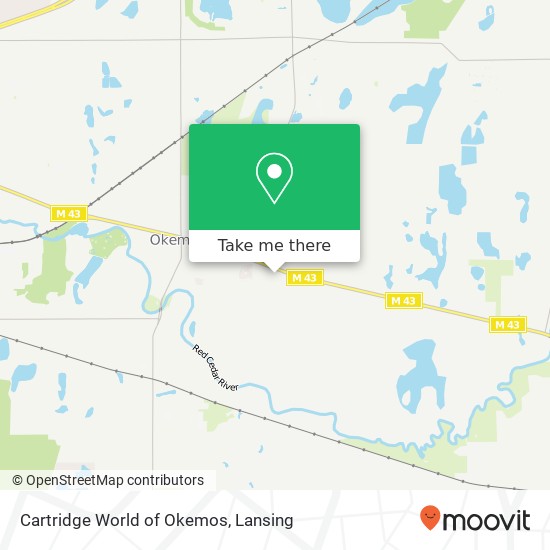 Mapa de Cartridge World of Okemos