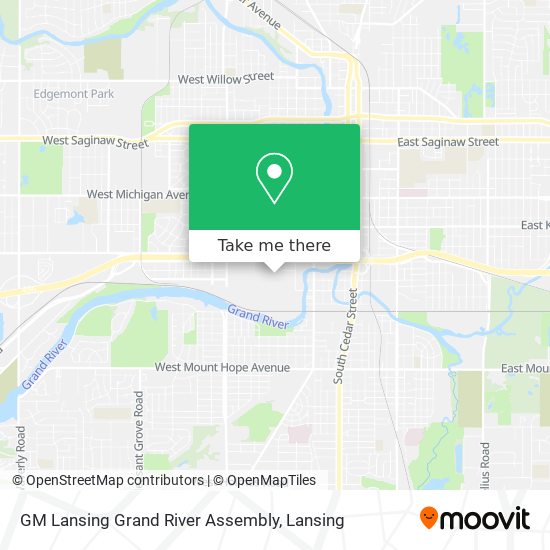 GM Lansing Grand River Assembly map