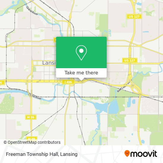 Freeman Township Hall map