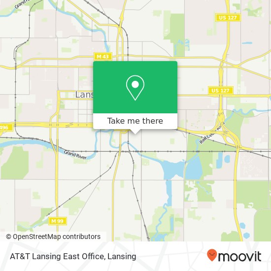 Mapa de AT&T Lansing East Office