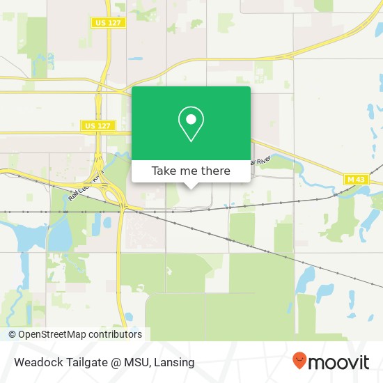Weadock Tailgate @ MSU map
