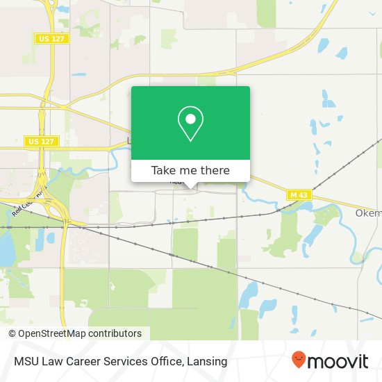 Mapa de MSU Law Career Services Office