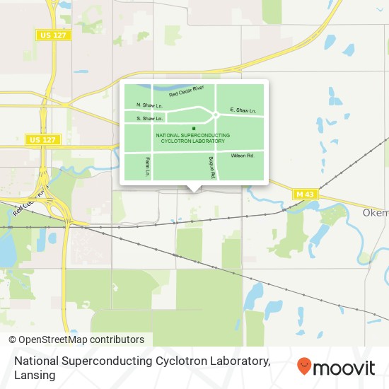 Mapa de National Superconducting Cyclotron Laboratory