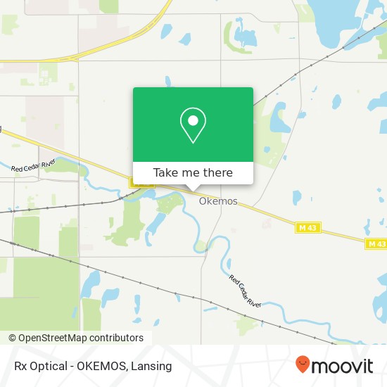 Rx Optical - OKEMOS map