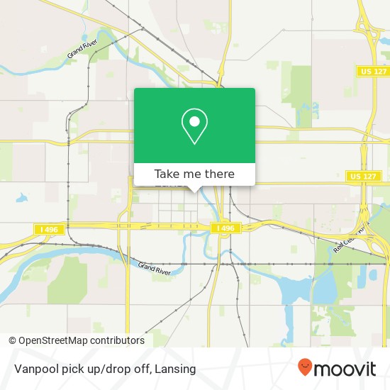 Mapa de Vanpool pick up/drop off