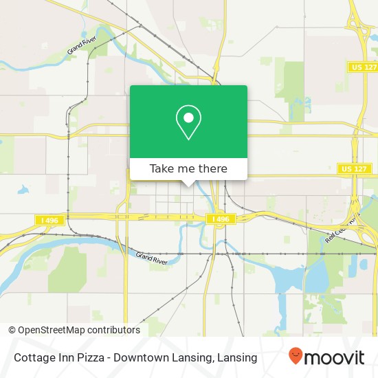 Cottage Inn Pizza - Downtown Lansing map