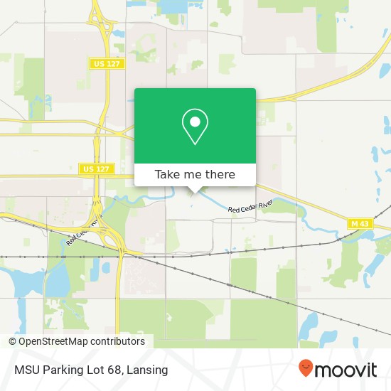 MSU Parking Lot 68 map