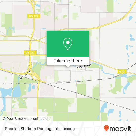 Mapa de Spartan Stadium Parking Lot