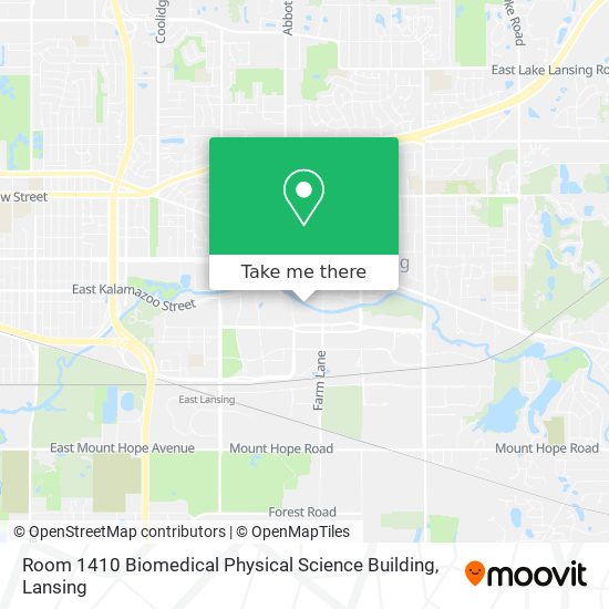 Mapa de Room 1410 Biomedical Physical Science Building