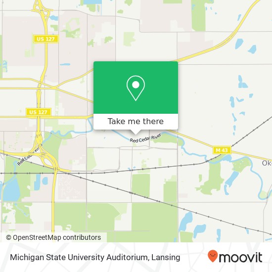 Michigan State University Auditorium map