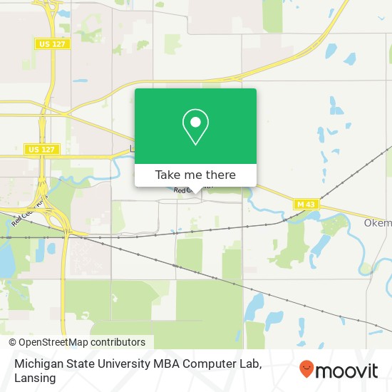 Michigan State University MBA Computer Lab map