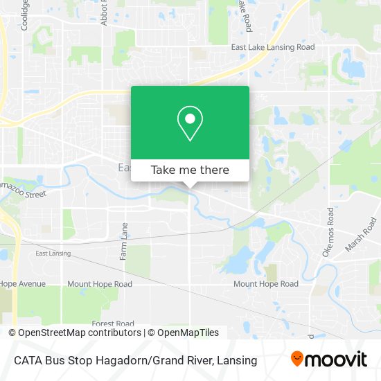 CATA Bus Stop Hagadorn / Grand River map