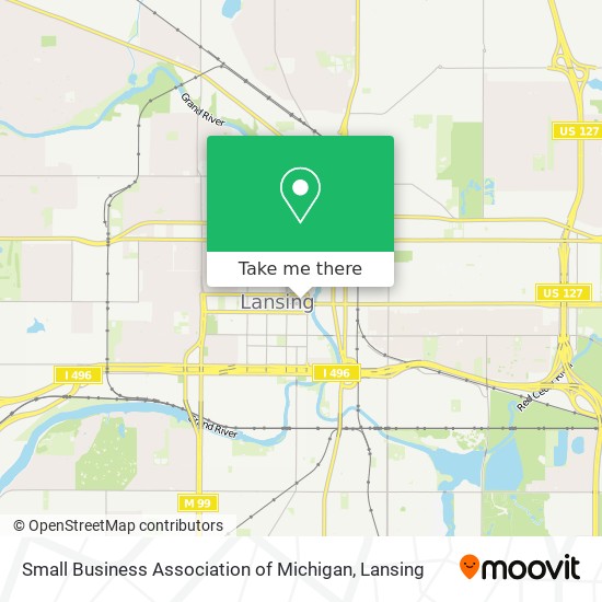 Mapa de Small Business Association of Michigan