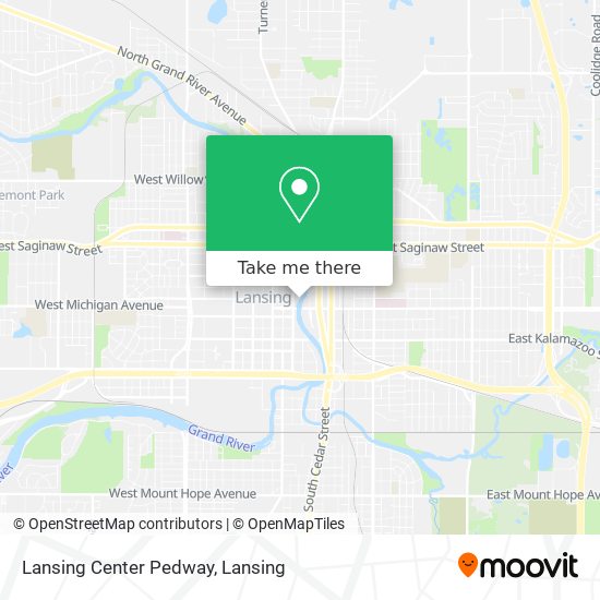 Lansing Center Pedway map