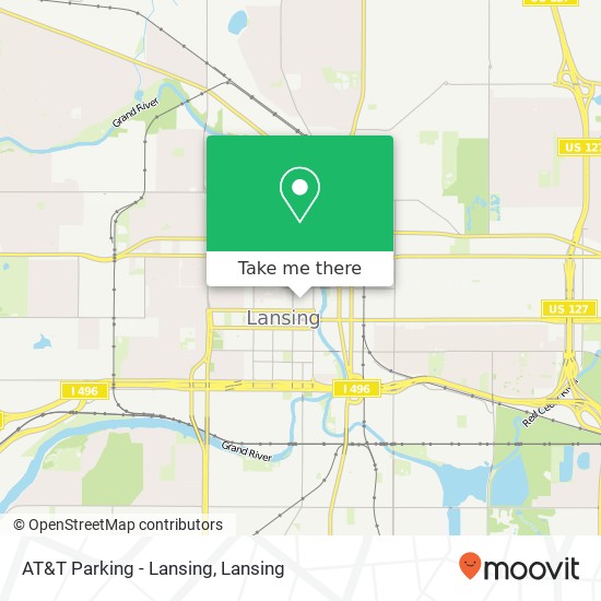 AT&T Parking - Lansing map