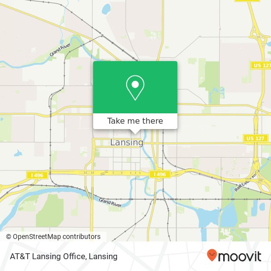 AT&T Lansing Office map