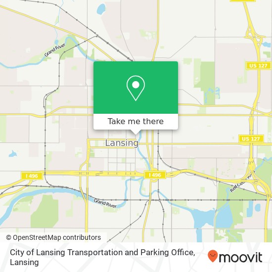 City of Lansing Transportation and Parking Office map