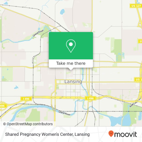 Mapa de Shared Pregnancy Women's Center